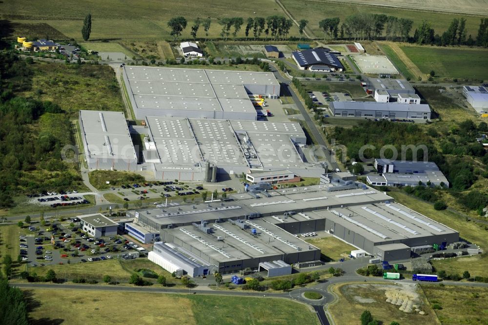 Aerial image Wernigerode - Building and production halls on the premises of KSM Castings Group GmbH on Neustadter Ring in Wernigerode in the state Saxony-Anhalt, Germany