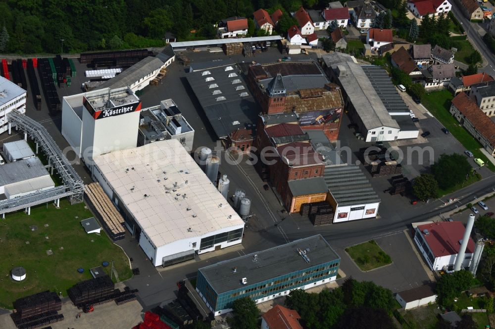 Bad Köstritz from above - Premises of Köstritzer black beer brewery in Bad Koestritz in Thuringia