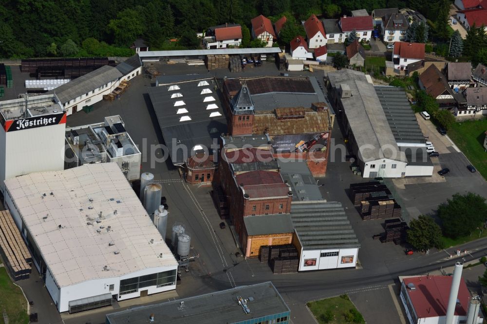 Bad Köstritz from the bird's eye view: Premises of Köstritzer black beer brewery in Bad Koestritz in Thuringia