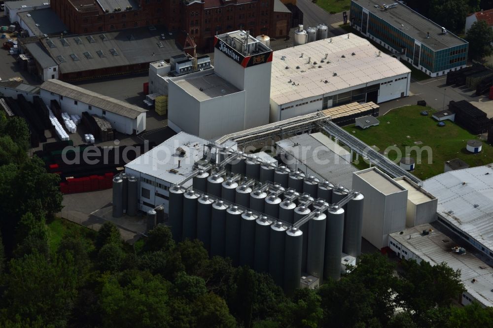 Bad Köstritz from above - Premises of Köstritzer black beer brewery in Bad Koestritz in Thuringia