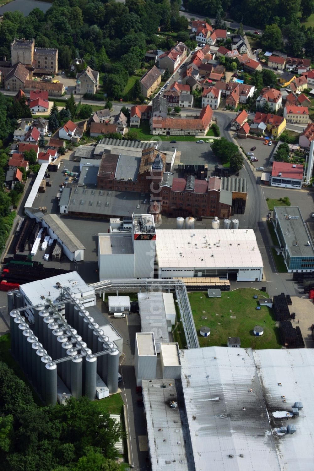 Aerial photograph Bad Köstritz - Premises of Köstritzer black beer brewery in Bad Koestritz in Thuringia