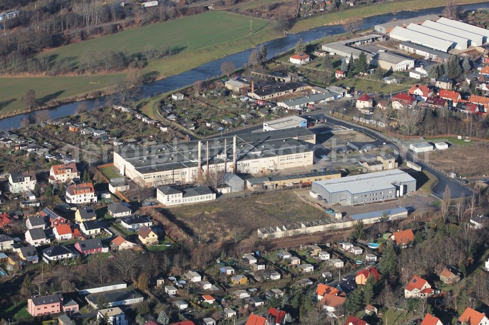 Gera from the bird's eye view: Building and production halls on the premises of LASER Blechbe- & -verarbeitungs GmbH in Gera in the state Thuringia