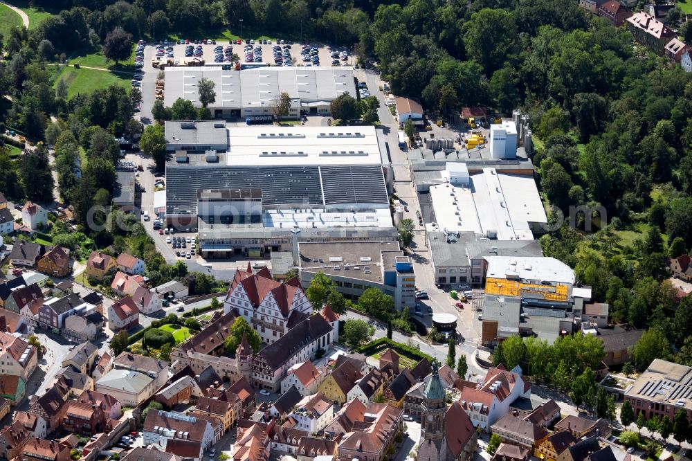 Aerial photograph Roth - Building and production halls on the premises of LEONI AG Stieberstrasse in Roth in the state Bavaria, Germany