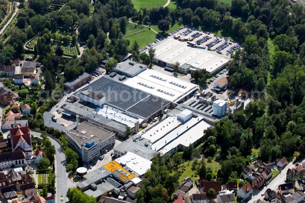 Roth from the bird's eye view: Building and production halls on the premises of LEONI AG Stieberstrasse in Roth in the state Bavaria, Germany