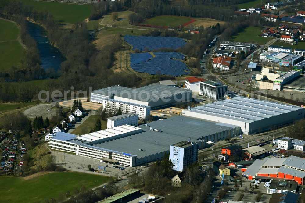 Kempten (Allgäu) from the bird's eye view: Building and production halls on the premises Liebherr-Verzahntechnik GmbH in Kempten (Allgaeu) in the state Bavaria, Germany