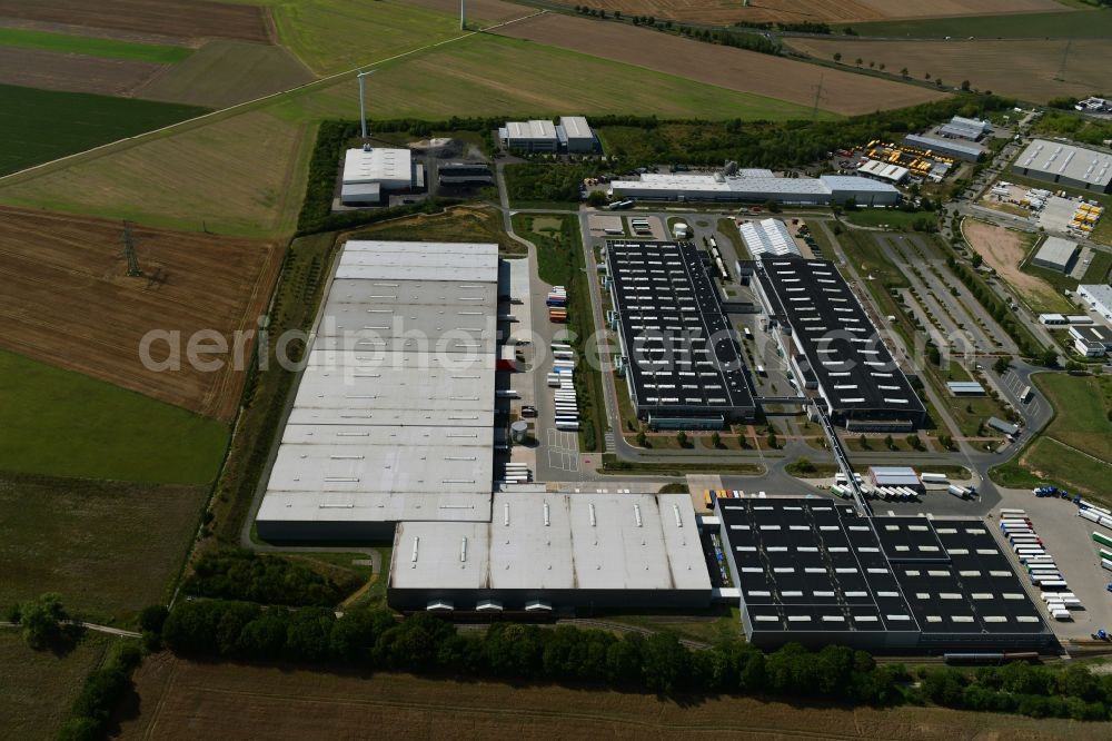 Nauen from above - Building and production halls on the premises of BSH Hausgeraete GmbH on Siemensring in Nauen in the state Brandenburg, Germany