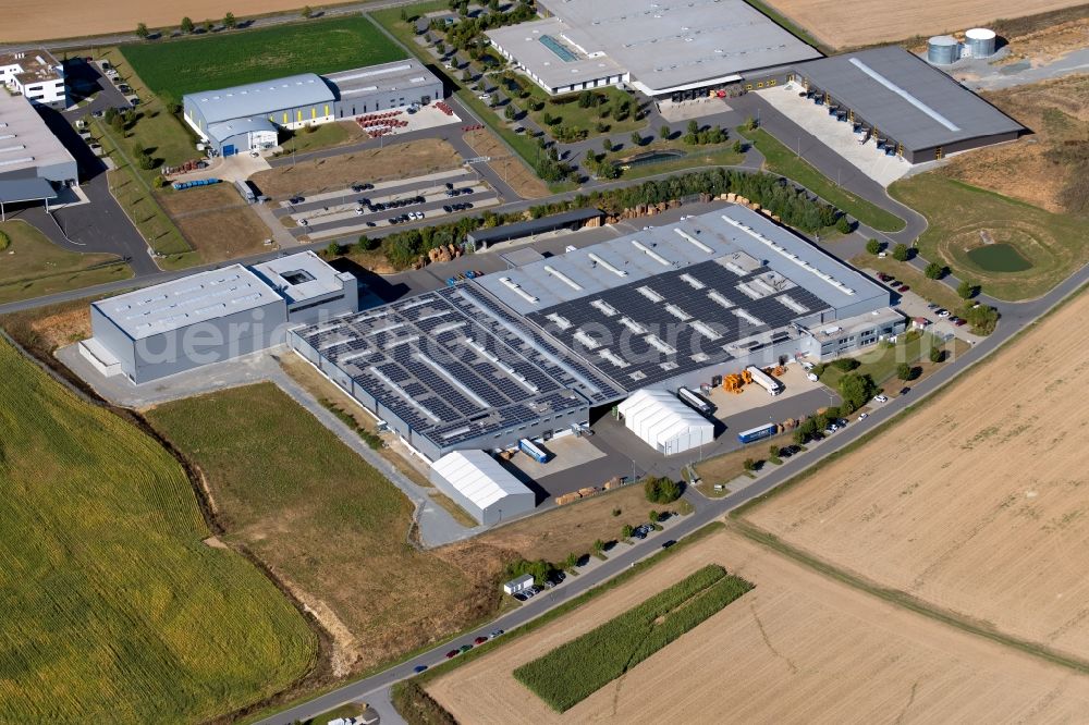 Aerial image Boxberg - Building and production halls on the premises of LTI-Metalltechnik GmbH in the Rudolf-Diesel-Strasse in Boxberg in the state Baden-Wurttemberg, Germany