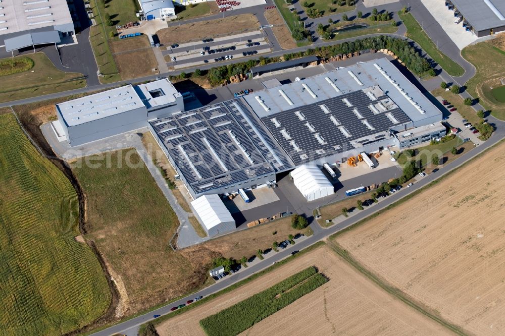 Aerial image Boxberg - Building and production halls on the premises of LTI-Metalltechnik GmbH in the Rudolf-Diesel-Strasse in Boxberg in the state Baden-Wurttemberg, Germany