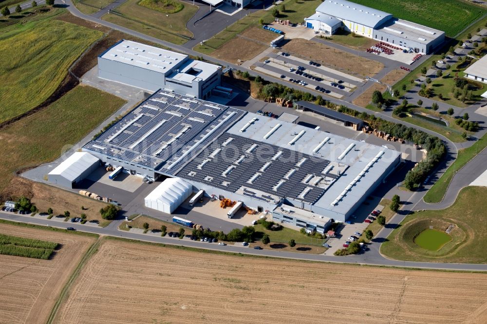 Aerial photograph Boxberg - Building and production halls on the premises of LTI-Metalltechnik GmbH in the Rudolf-Diesel-Strasse in Boxberg in the state Baden-Wurttemberg, Germany