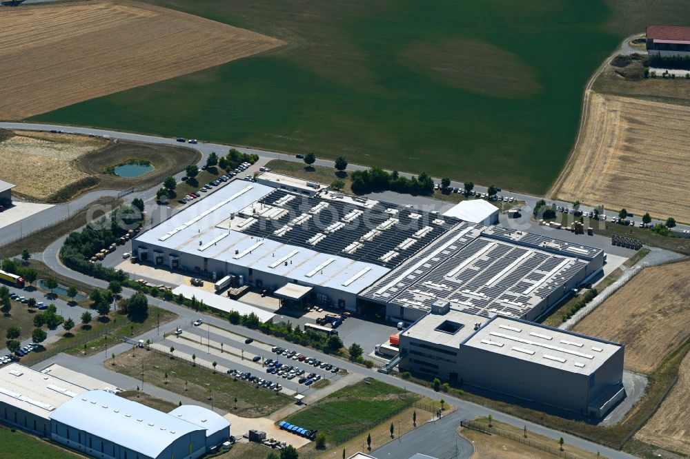 Aerial image Boxberg - Building and production halls on the premises of LTI-Metalltechnik GmbH in the Rudolf-Diesel-Strasse in Boxberg in the state Baden-Wurttemberg, Germany