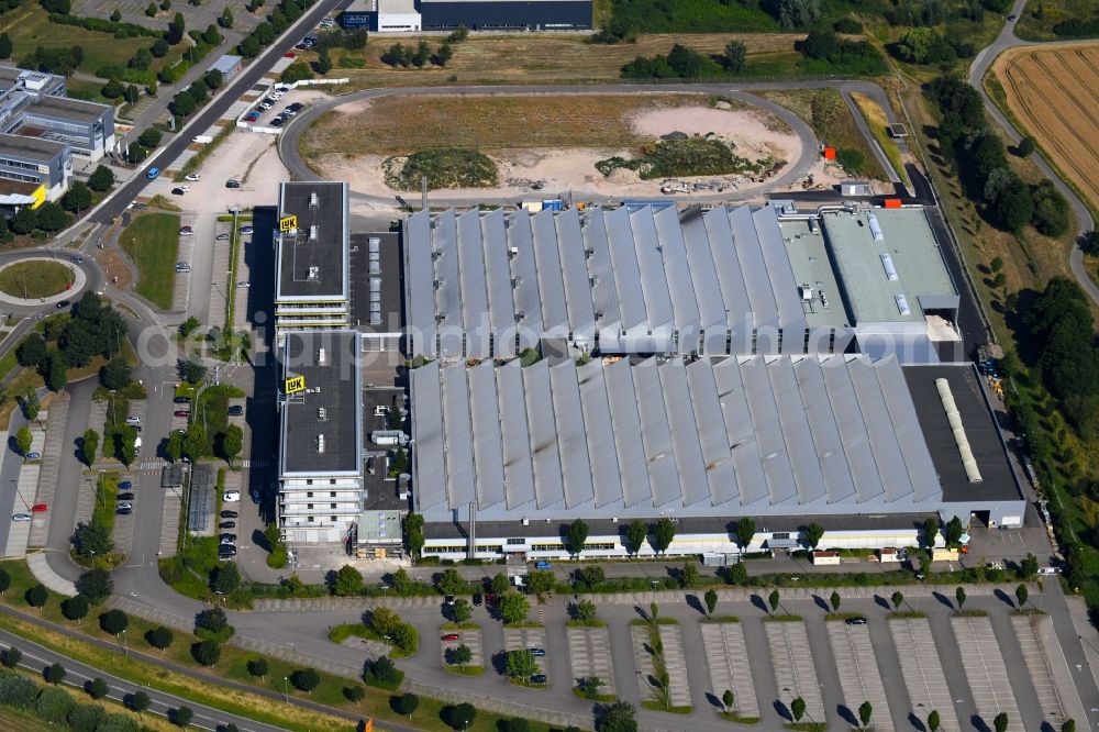 Bühl from above - Building and production halls on the premises of LuK GmbH & Co. KG on Bussmatten in Buehl in the state Baden-Wurttemberg, Germany