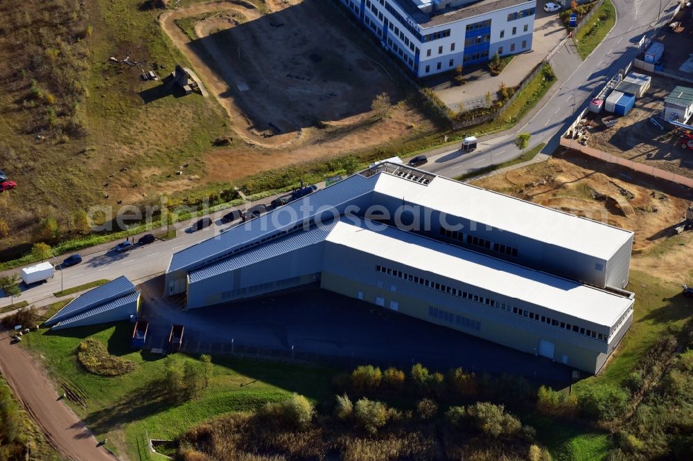 Hamburg from above - Building and production halls on the premises of LZN Laser Zentrum Nord GmbH Am Schleusengraben in the district Bergedorf in Hamburg, Germany