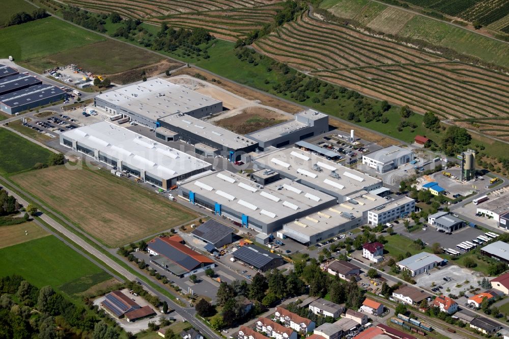 Dörzbach from the bird's eye view: Building and production halls on the premises on Max-Planck-Strasse - Klepsauer Strasse in the district Hohebach in Doerzbach in the state Baden-Wurttemberg, Germany