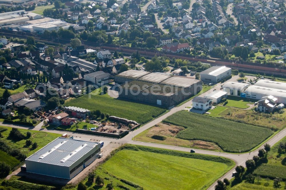 Aerial photograph Ottersweier - Building and production halls on the premises of Muffenrohr GmbH in Ottersweier in the state Baden-Wuerttemberg