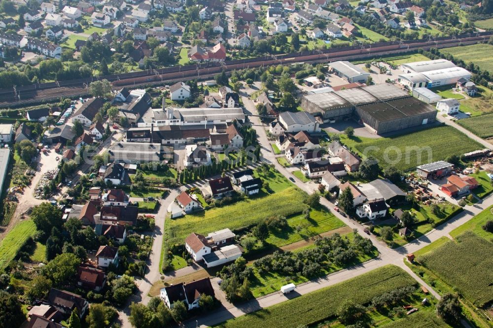 Aerial photograph Ottersweier - Building and production halls on the premises of Muffenrohr GmbH in Ottersweier in the state Baden-Wuerttemberg