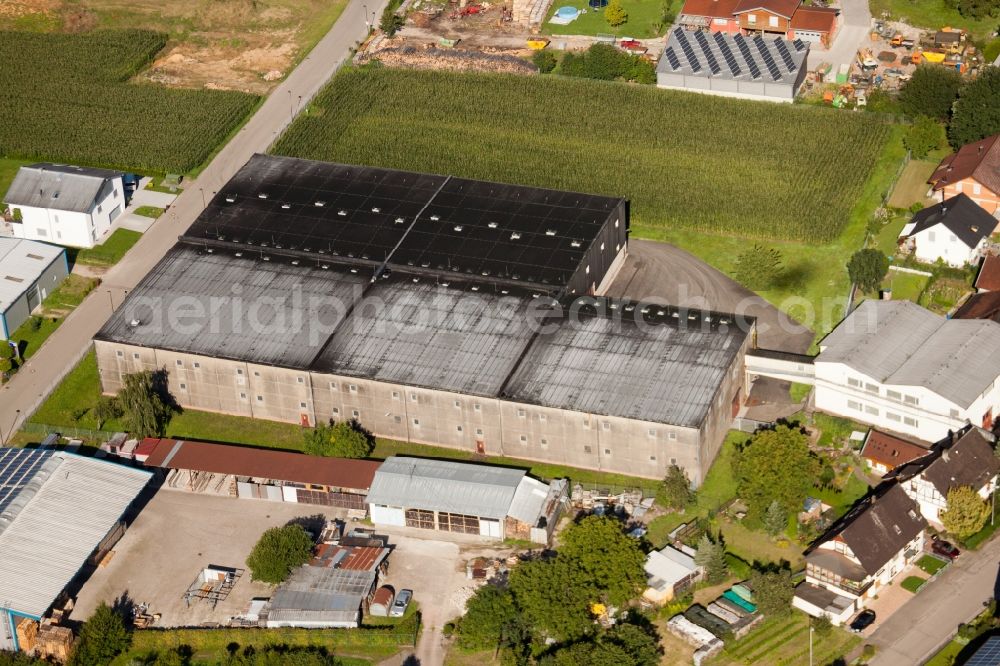 Aerial image Ottersweier - Building and production halls on the premises of Muffenrohr GmbH in Ottersweier in the state Baden-Wuerttemberg