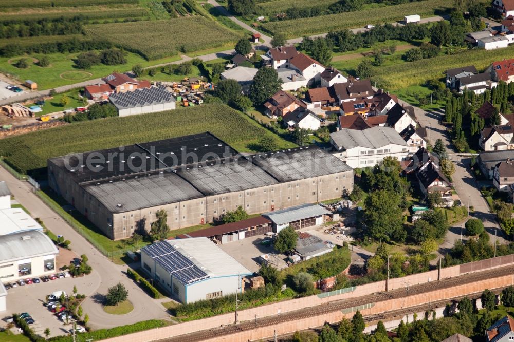 Aerial image Ottersweier - Building and production halls on the premises of Muffenrohr GmbH in Ottersweier in the state Baden-Wuerttemberg