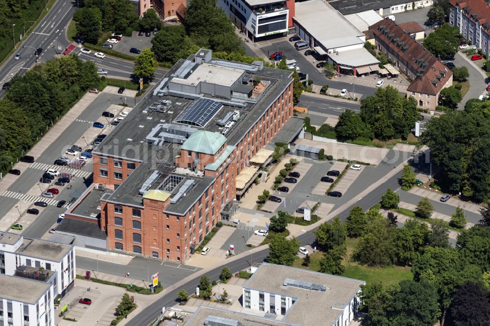 Aerial photograph Bayreuth - Building and production halls on the premises of Neue Baumwollen-Spinnerei Bayreuth on street Spinnereistrasse in Bayreuth in the state Bavaria, Germany