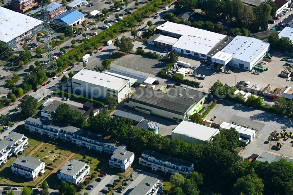 Aerial image Wentorf - Building and production halls on the premises of Norddeutsche Kistenfabrik K.Pannecke GmbH on street Suedring in Wentorf in the state Schleswig-Holstein, Germany