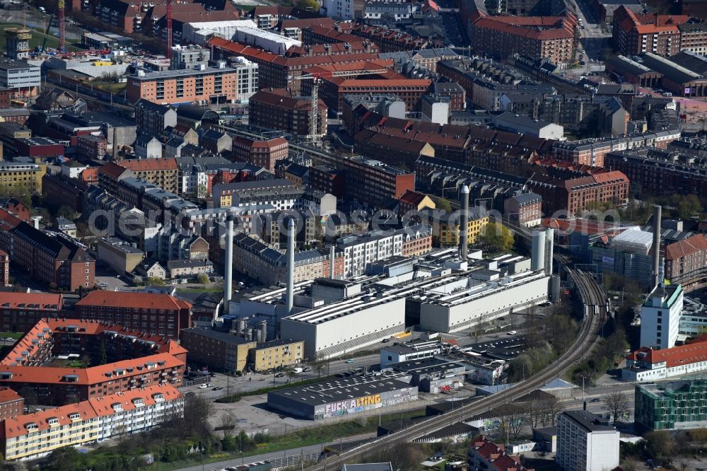 Aerial image Kopenhagen - Building and production halls on the premises of Novozymes A/S Fuglebakken in Copenhagen in Denmark