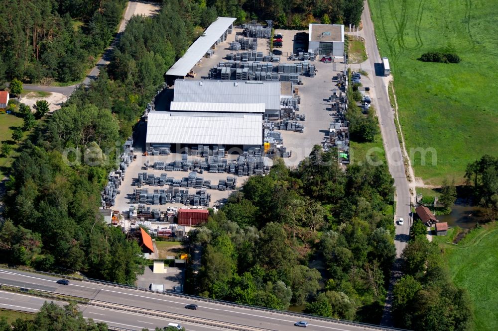 Aerial photograph Roth - Building and production halls on the premises of NUeSSLI Gruppe at Rothgrund in Roth in the state Bavaria, Germany