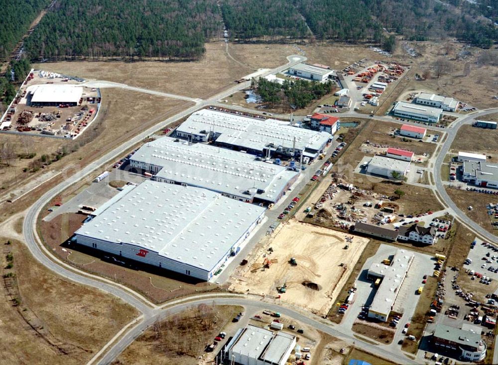 Aerial image Oranienburg - Werksgelände der ORAFOL-Klebetechnik GmbH, Am Biotop2 in 16515 Oranienburg (Gewebegebiet). Tel.: 03301-8640