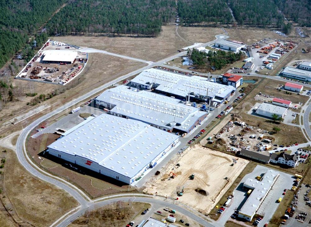 Aerial photograph Oranienburg - Werksgelände der ORAFOL-Klebetechnik GmbH, Am Biotop2 in 16515 Oranienburg (Gewebegebiet). Tel.: 03301-8640