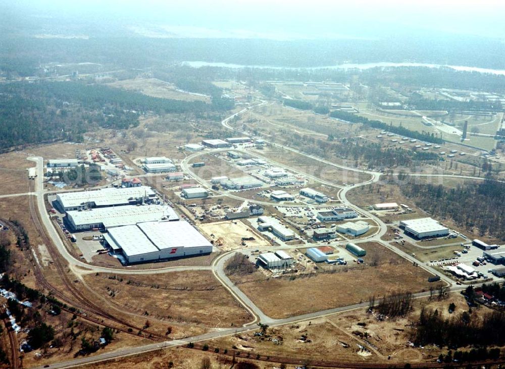 Aerial photograph Oranienburg - Werksgelände der ORAFOL-Klebetechnik GmbH, Am Biotop2 in 16515 Oranienburg (Gewebegebiet). Tel.: 03301-8640