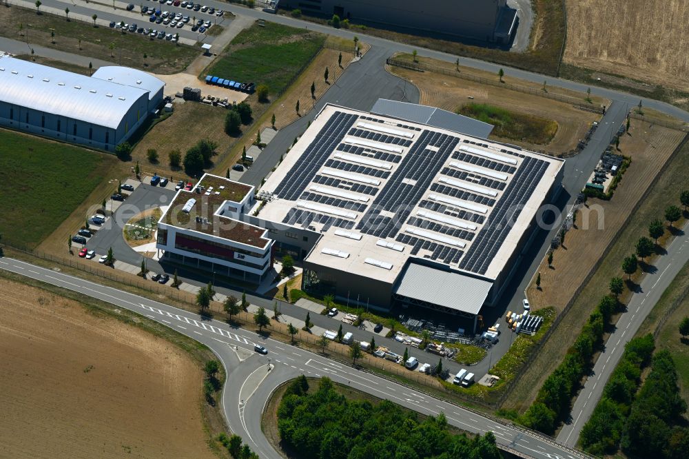 Aerial photograph Boxberg - Building and production halls on the premises of PAN-DUR GmbH on street Max-Planck-Strasse in Boxberg in the state Baden-Wurttemberg, Germany