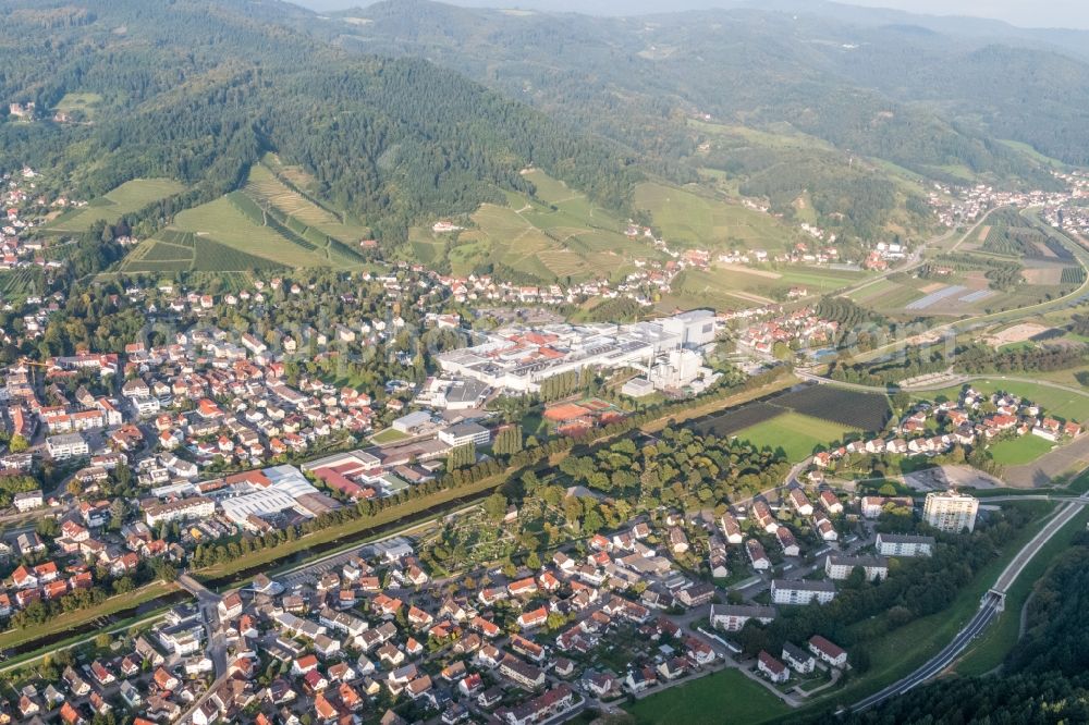 Aerial photograph Oberkirch - Building and production halls on the premises of Papierfabrik August Koehler SE in Oberkirch in the state Baden-Wuerttemberg, Germany