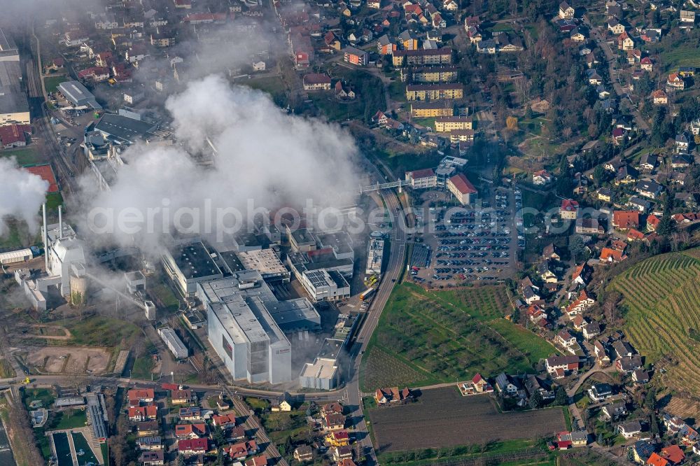 Aerial photograph Oberkirch - Building and production halls on the premises of Papierfabrik August Koehler SE in Oberkirch in the state Baden-Wurttemberg, Germany