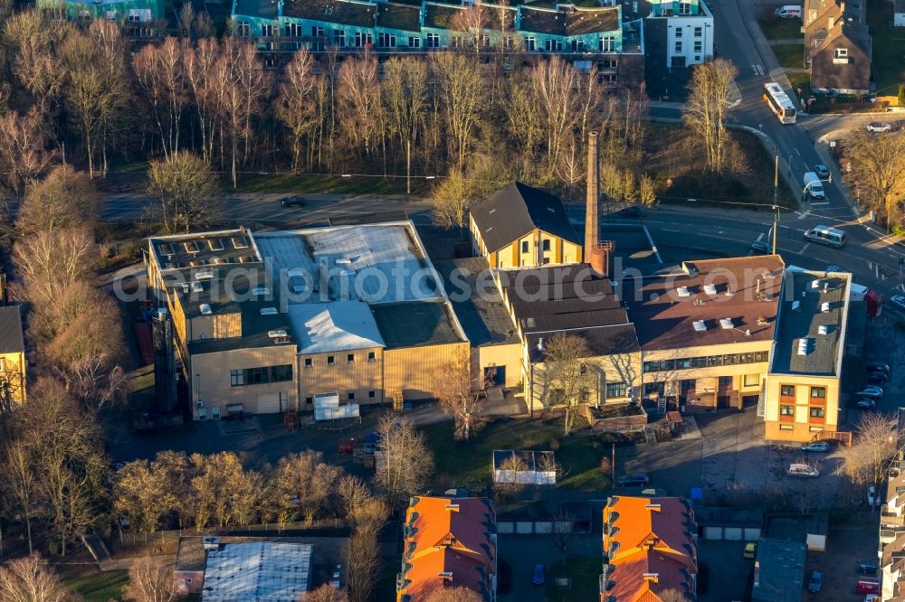 Schwelm from above - Building and production halls on the premises of PASS GmbH & Co. KG on Hattinger Strasse in the district Lindenberg in Schwelm in the state North Rhine-Westphalia, Germany