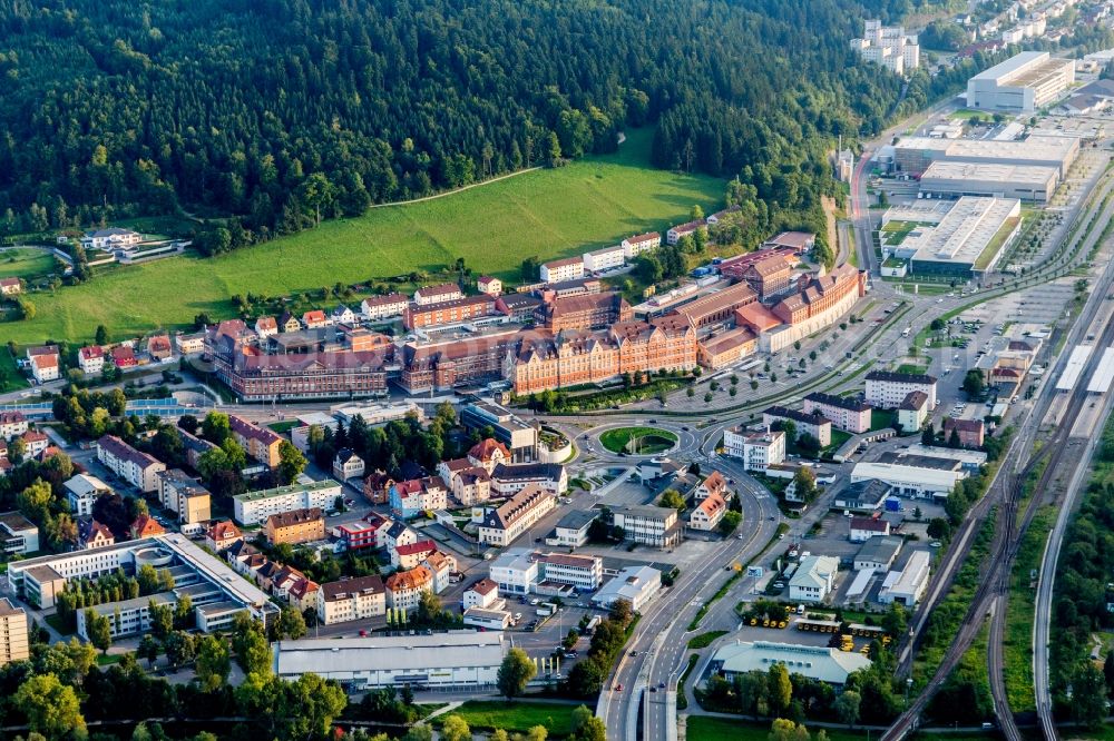 Aerial photograph Tuttlingen - Building and production halls on the premises of the pharmaceutical manufacturers Aesculap AG in Tuttlingen in the state Baden-Wurttemberg, Germany