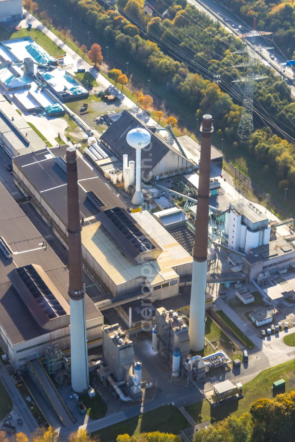 Aerial image Ellinghorst - Building and production halls on the premises Pilkington Germany AG on street Hegestrasse in Ellinghorst at Ruhrgebiet in the state North Rhine-Westphalia, Germany