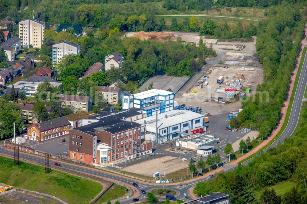 Aerial photograph Bochum - Building and production halls on the premises of PPG Coatings Deutschland GmbH in Bochum in the state North Rhine-Westphalia, Germany