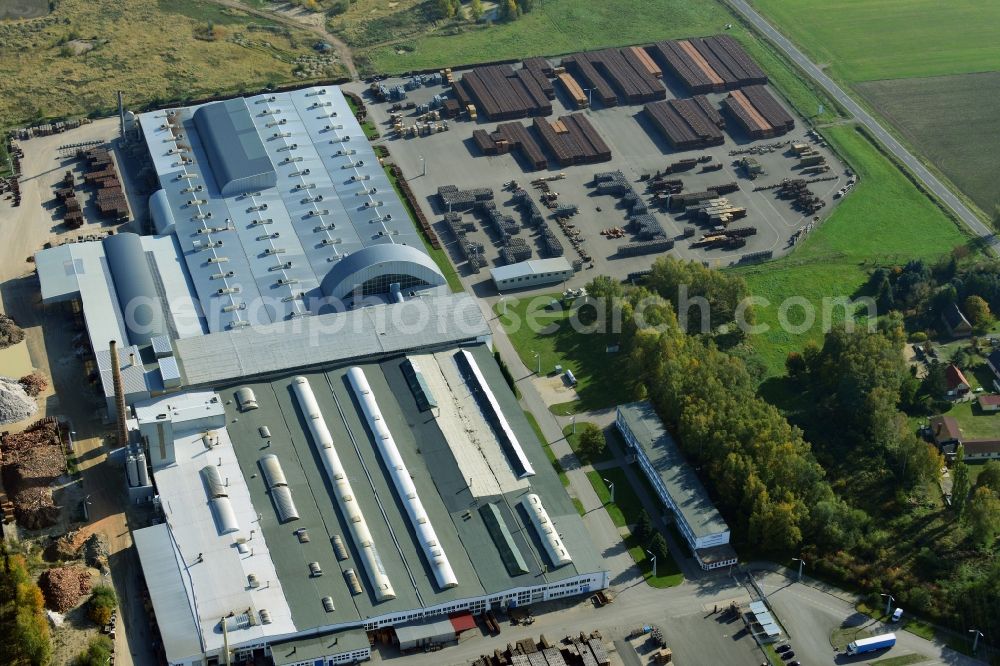 Aerial photograph Bad Schmiedeberg - Premises of the production site of the STONEWARE sewage systems company in Bad Schmiedeberg in Saxony-Anhalt