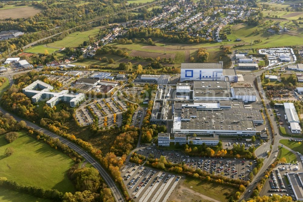 Aerial photograph Sankt Wendel - Premises and production facilities of Fresenius Medical Care Germany GmbH in Sankt Wendel in Saarland