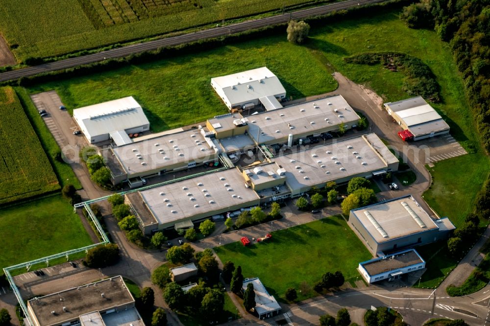 Aerial image Ettenheim - Building and production halls on the premises of quattro-form GmbH Praezisionsformenbau on Wolfsmatten in Ettenheim in the state Baden-Wurttemberg, Germany