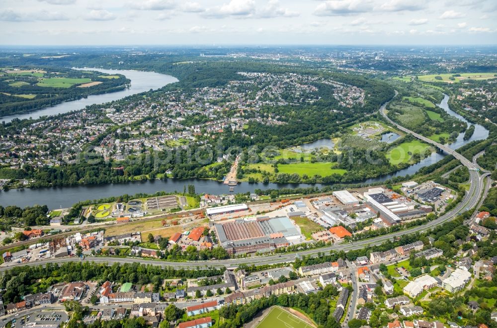 Aerial photograph Essen - Building and production halls on the premises of Roehrenwerk Kupferdreh Carl Hamm GmbH in Essen in the state North Rhine-Westphalia, Germany