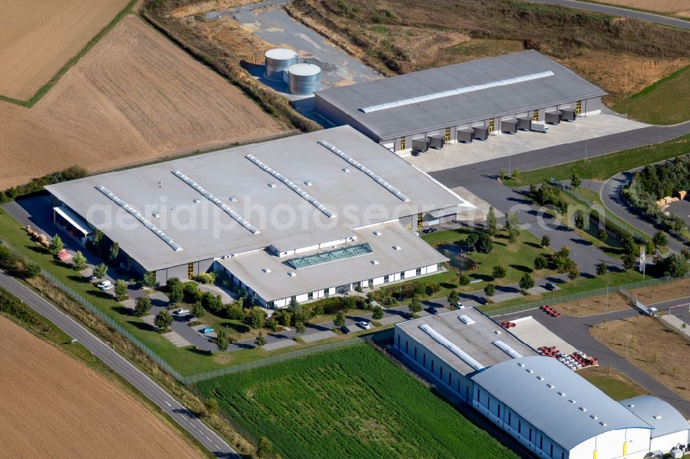 Aerial photograph Boxberg - Building and production halls on the premises of ruck Ventilatoren GmbH in the Max-Planck-Strasse in Boxberg in the state Baden-Wurttemberg, Germany