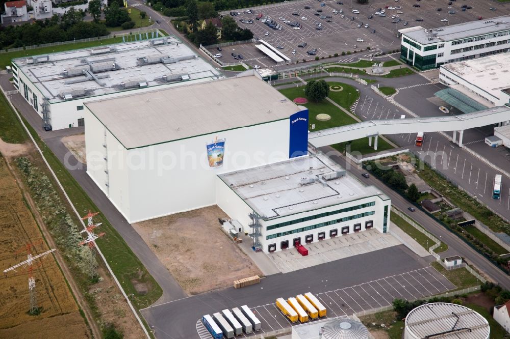 Eppelheim from the bird's eye view: Building and production halls on the premises of Rudolf Wild GmbH & Co. KG (Capri-Sonne) in Eppelheim in the state Baden-Wuerttemberg