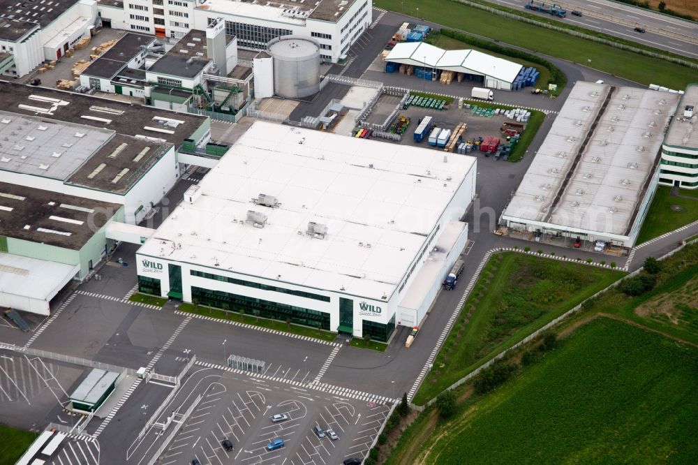 Aerial image Eppelheim - Building and production halls on the premises of Rudolf Wild GmbH & Co. KG (Capri-Sonne) in Eppelheim in the state Baden-Wuerttemberg