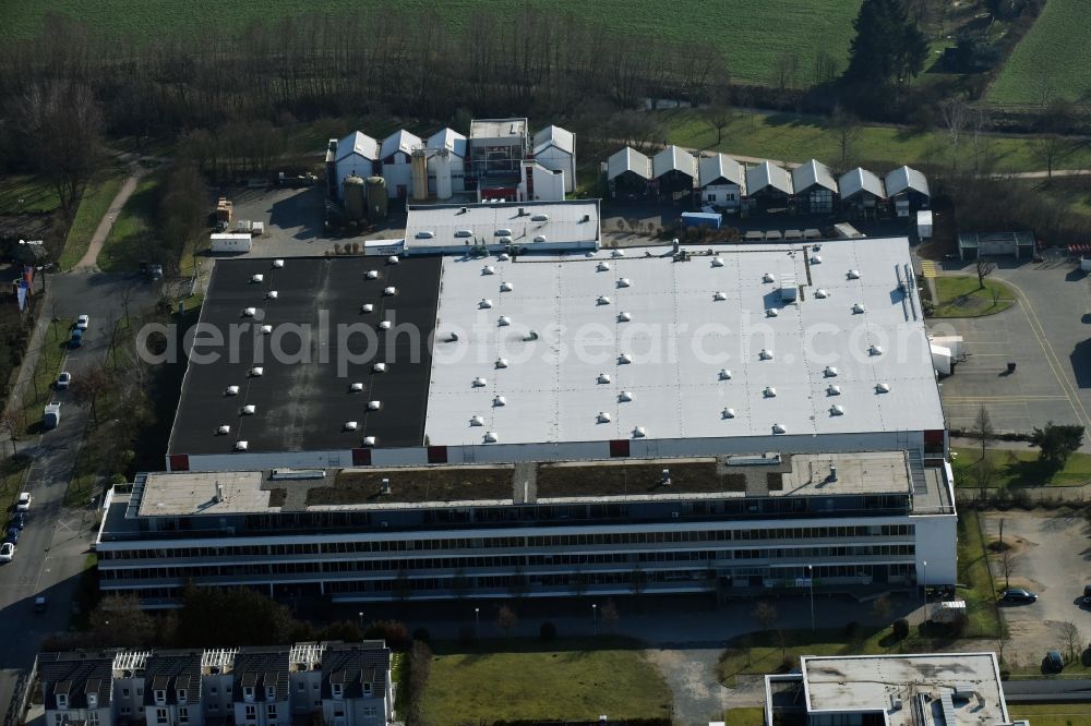 Aerial photograph Darmstadt - Building and production halls on the premises of SAG Deutschland GmbH on Uhlandstrasse in Darmstadt in the state Hesse