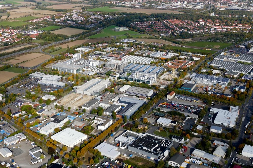 Aerial image Göttingen - Building and production halls on the premises of Sartorius AG in Goettingen in the state Lower Saxony, Germany