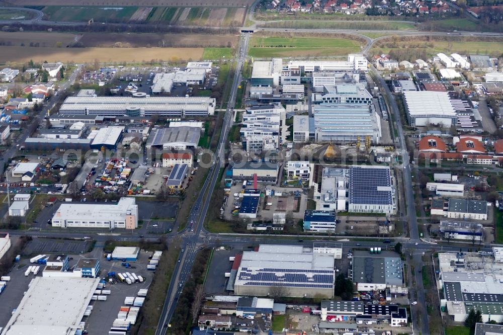 Aerial photograph Göttingen - Building and production halls on the premises of Sartorius AG in Goettingen in the state Lower Saxony, Germany