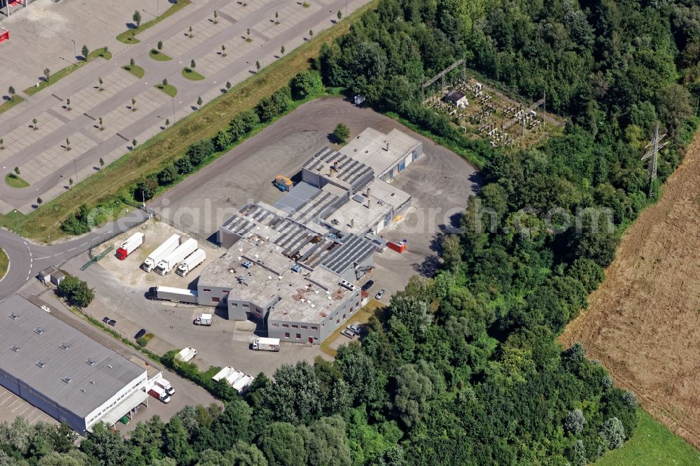 Aerial image Ingolstadt - Building on the factory grounds of the slaughterhouse in Ingolstadt in the state of Bavaria