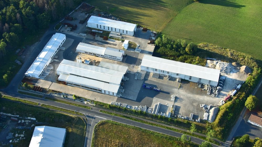 Schöneberg from above - Building and production halls on the premises of SELING Beton-Naturstein GmbH in Schoeneberg in the state Rhineland-Palatinate, Germany