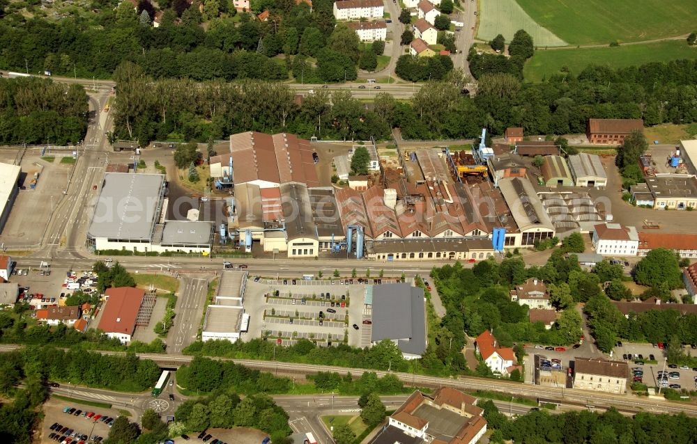 Aerial image Aalen - Building and production halls on the premises of SHW AG on Wilhelmstrasse in the district Wasseralfingen in Aalen in the state Baden-Wuerttemberg, Germany