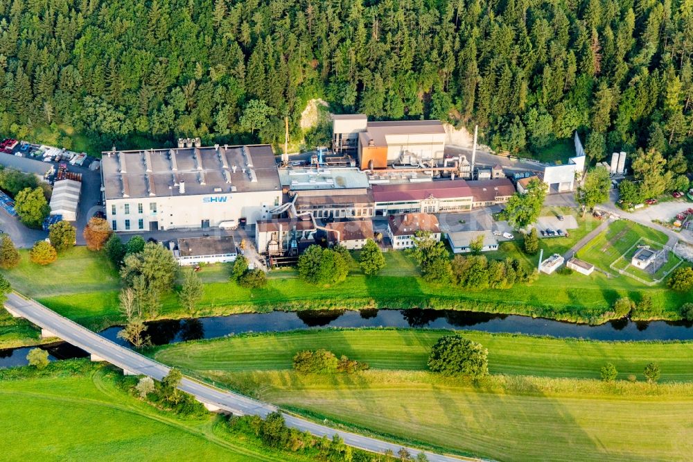 Tuttlingen from above - Building and production halls on the premises of SHW Automotive GmbH an der Donau in Tuttlingen in the state Baden-Wurttemberg, Germany