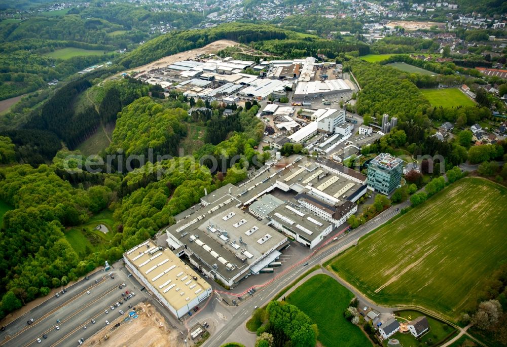 Ennepetal from above - Building and production halls on the premises of Siegfried Jacob Metallwerke GmbH & Co. KG on Jacobstrasse in Ennepetal in the state North Rhine-Westphalia